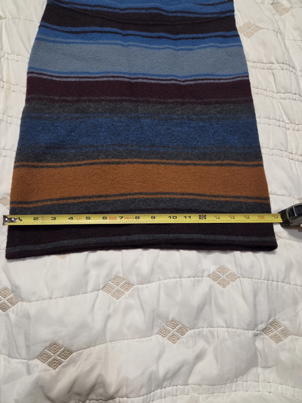 Toad&Co Striped Blue, Brown & Maroon Knit Pencil Skirt Size XS - Picture 5 of 5